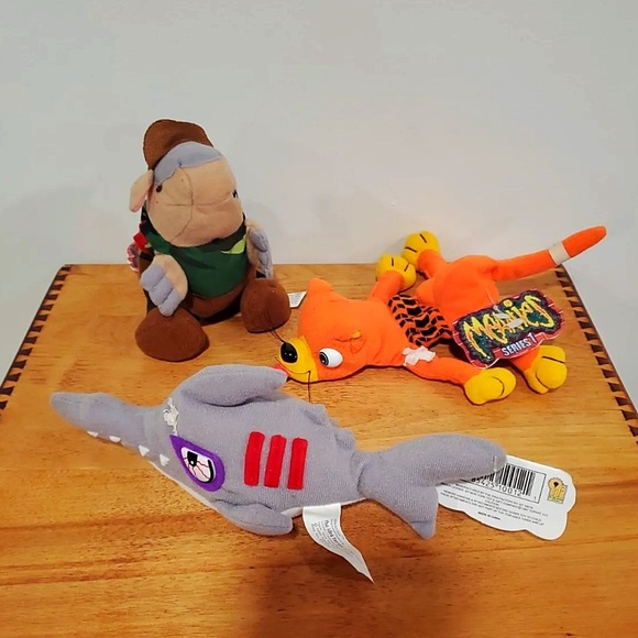 Vintage 1997 Meanies Plush. Entire series 1. Including the Lucky Bunny Rabbit. - Picture 6 of 15